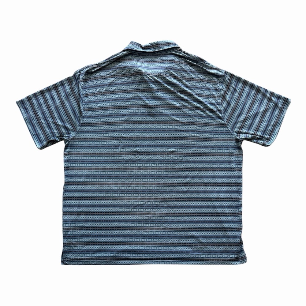 Rafter C Polo Shirt Mens 2XL Blue Western Print Performance Golf - Picture 2 of 5